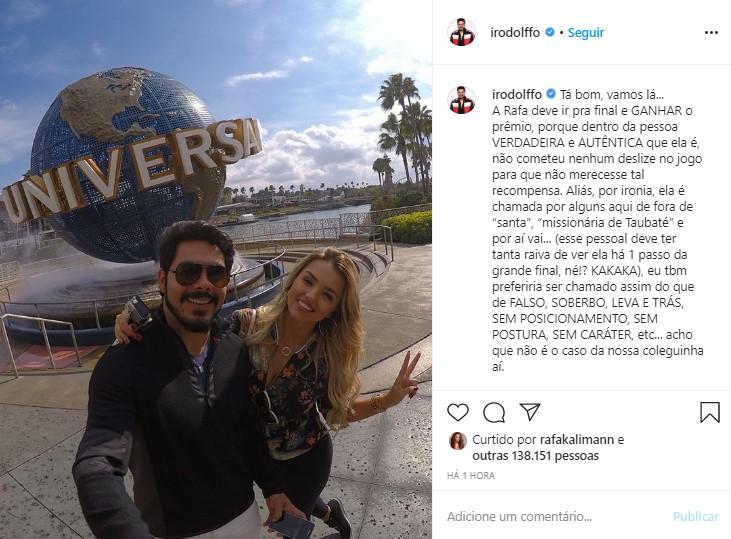 BBB20: Ex-marido de Rafa dá motivos pelo qual sister merece vencer reality e alfineta Babu