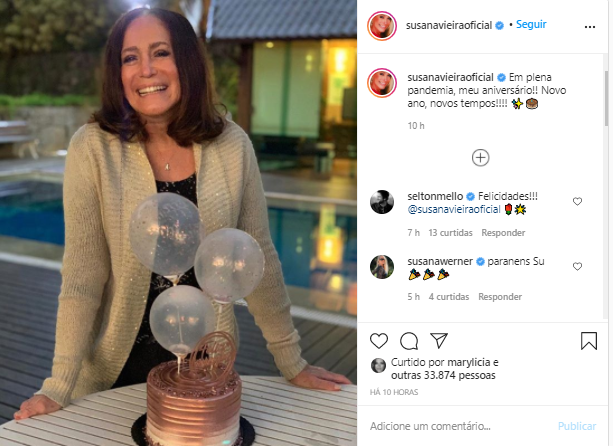 Susana Vieira celebra 78 anos