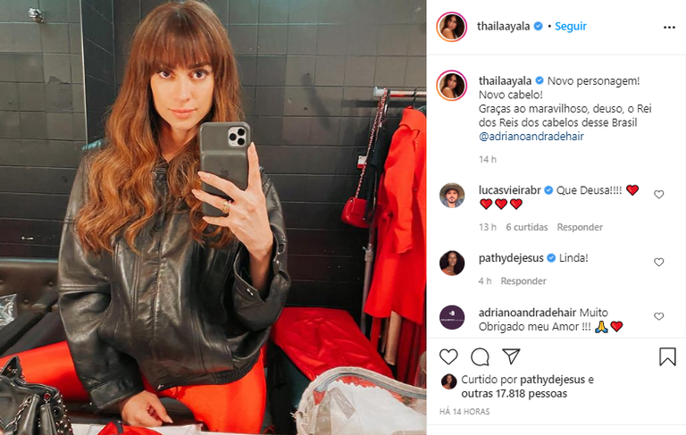 Thaila Ayala faz mudança no visual