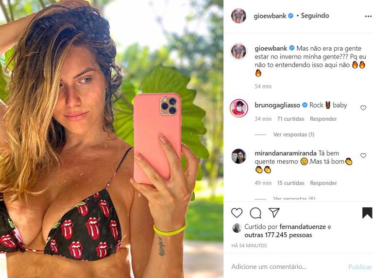 De Biqu Ni Giovanna Ewbank Faz Car O Em Nova Selfie