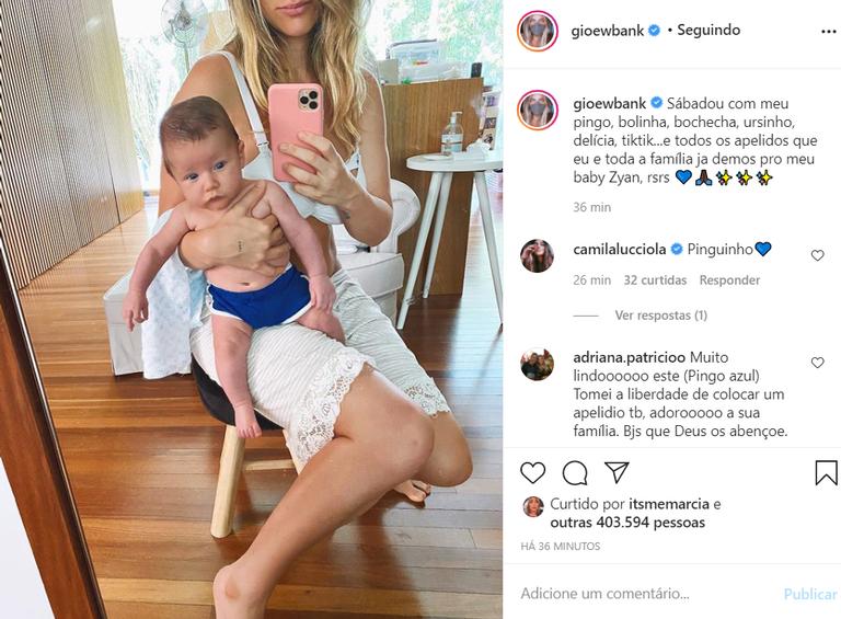 Giovanna Ewbank e o filho, Zyan