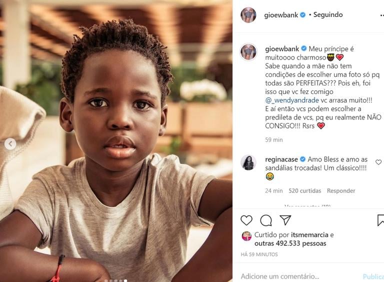 Giovanna Ewbank mostra novas fotos do filho do meio, Bless