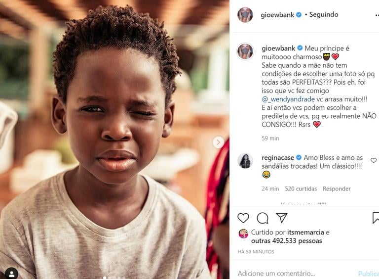 Giovanna Ewbank mostra novas fotos do filho do meio, Bless