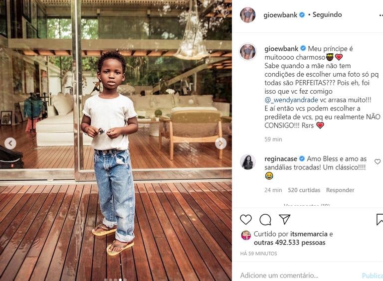 Giovanna Ewbank mostra novas fotos do filho do meio, Bless