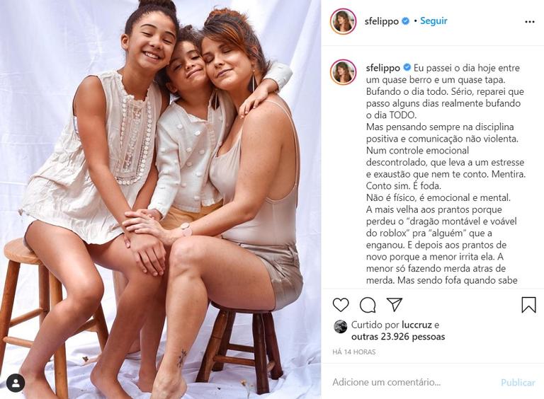 Samara Felippo faz desabafo sobre maternidade