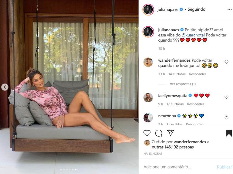 Juliana Paes eleva a temperatura ao usar biquíni mínimo