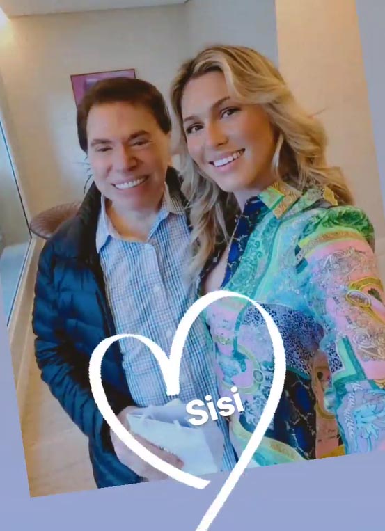 Silvio Santos e Lívia Andrade