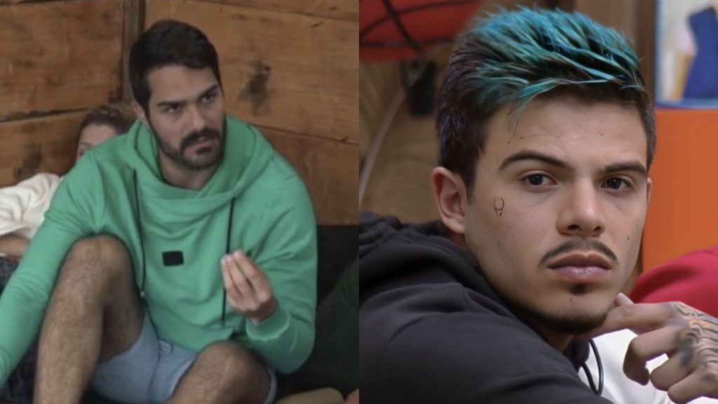 Shay e Thomaz Costa em 'A Fazenda 14' (Reprodução/PlayPlus)