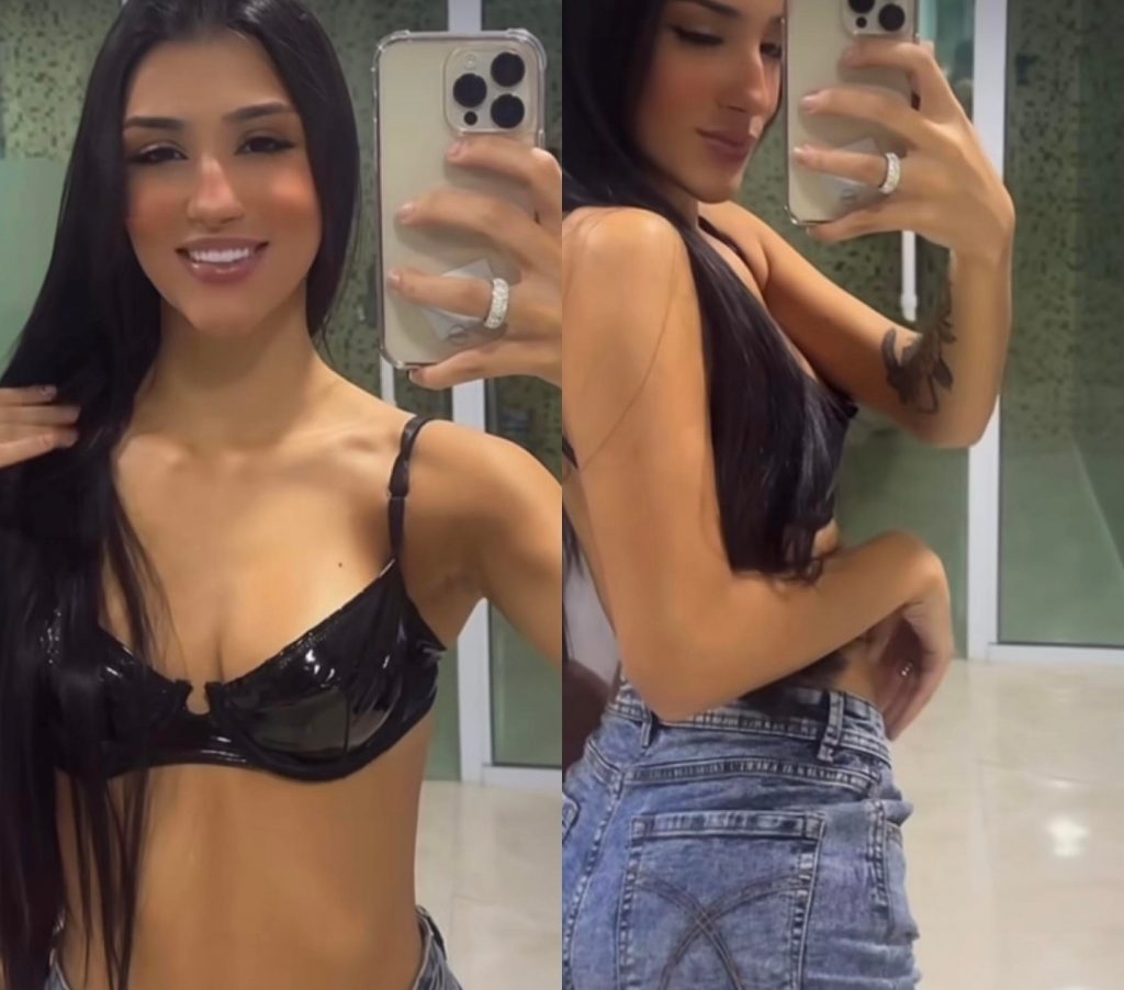 De sutiã e shorts, Bia Miranda empina o bumbum e sensualiza em vídeo