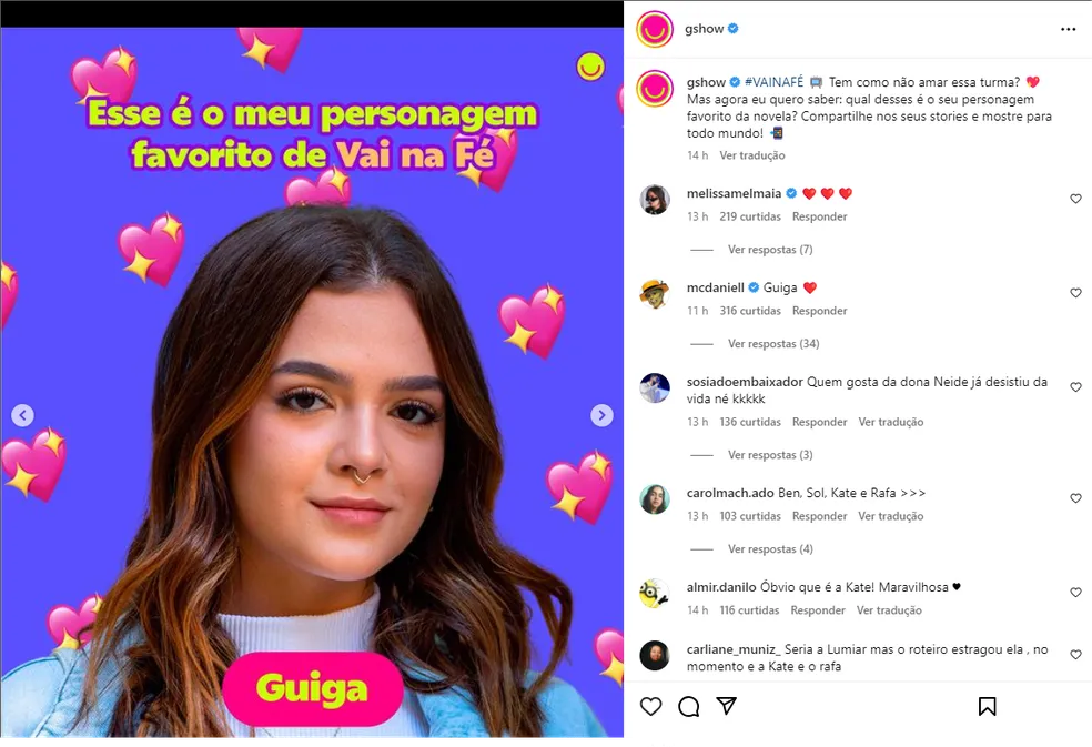 Post sobre Mel Maia (Reprodução/Instagram)