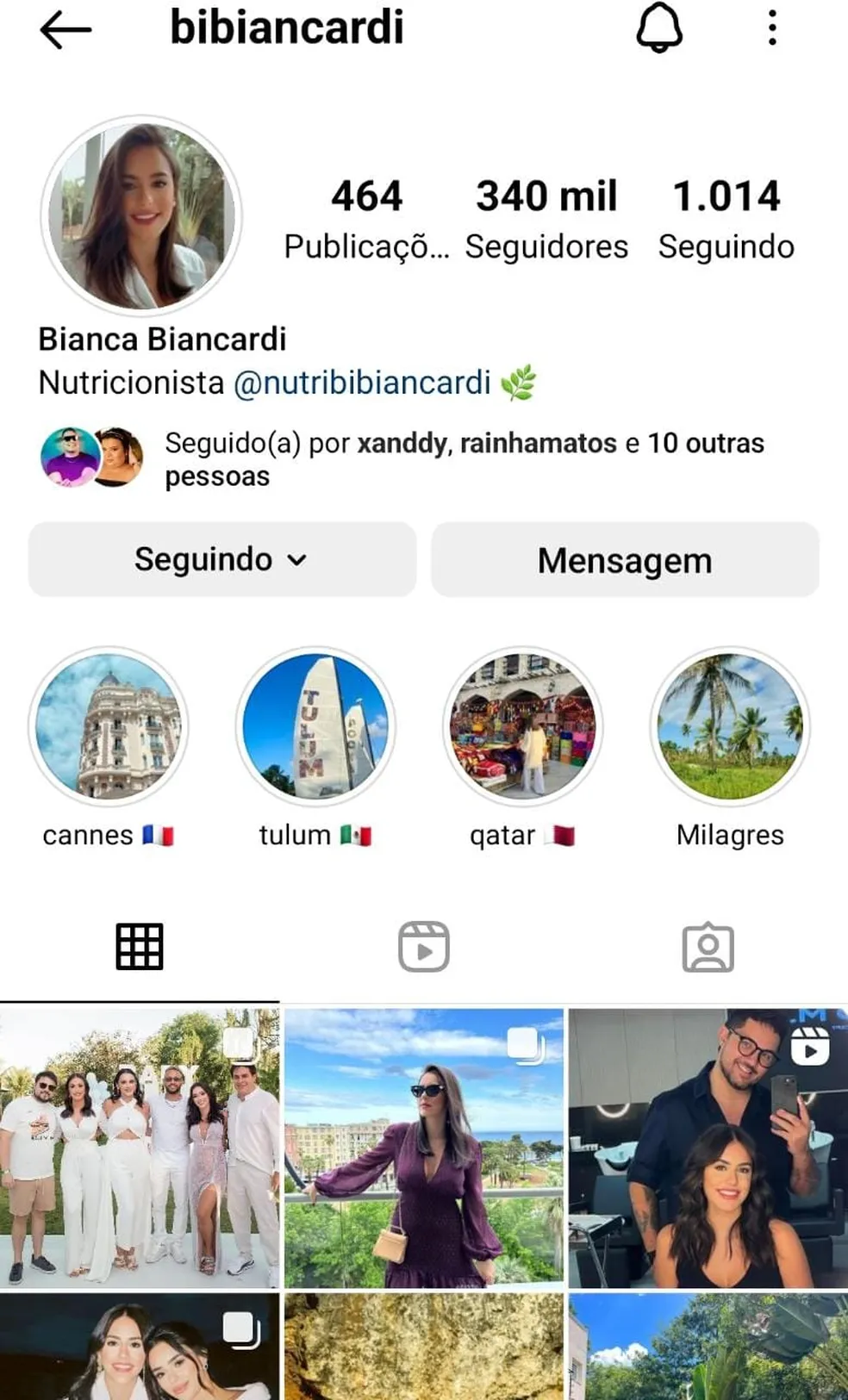 Bianca Biancardi com mais de 300 mil seguidores — Foto: Reprodução do Instagram