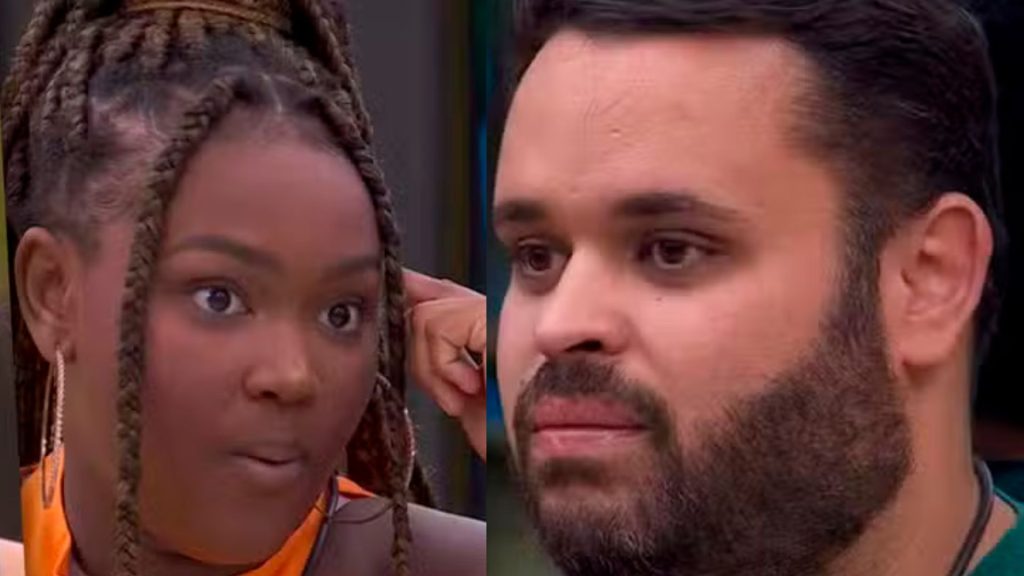Raquele e Michel no 'BBB 24' - Reprodução/TV Globo
