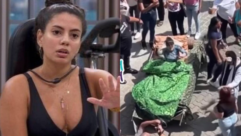 Fora do 'BBB 24', Fernanda surge deitada em cama no meio da rua do Rio de Janeiro