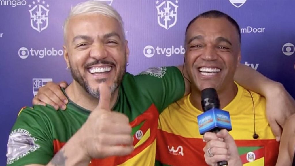 Belo e Denilson no Futebol Solidário do Domingão