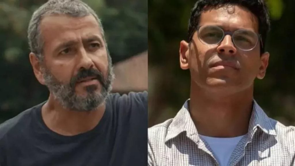 José Inocêncio (Marcos Palmeira) e José Augusto (Renan Monteiro) em 'Renascer'