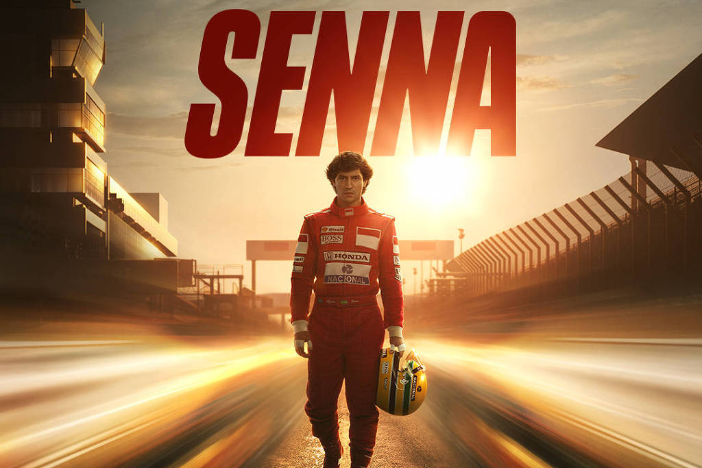 Gabriel Leone em pôster oficial da série de Ayrton Senna (Reprodução/Divulgação)