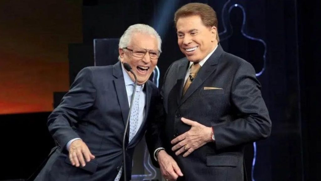 Carlos Alberto de Nóbrega e Silvio Santos -Reprodução/SBT