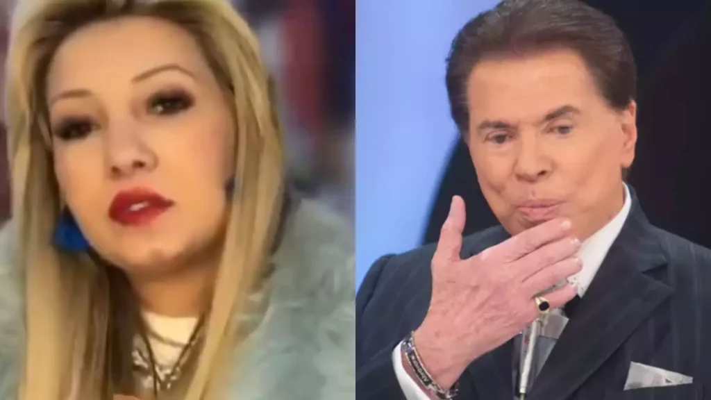 Chaline Grazik e Silvio Santos - Reprodução - SBT