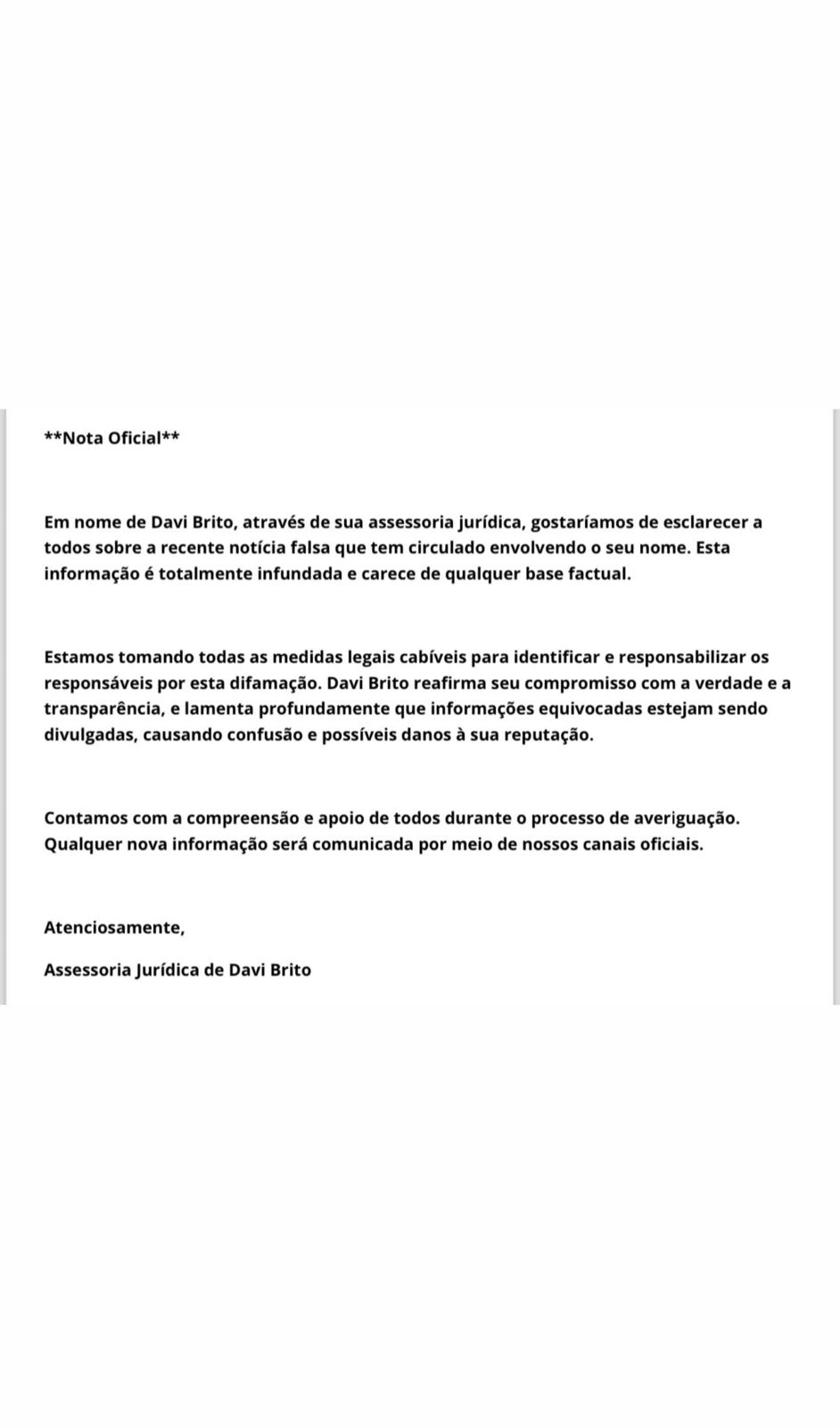 Nota Davi Brito (Reprodução/Instagram)