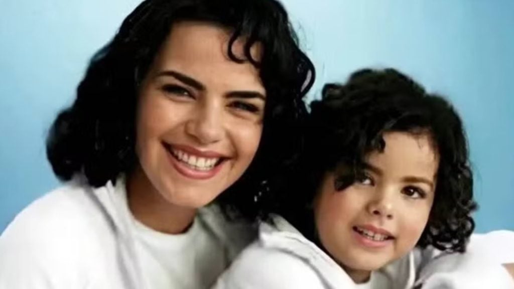 Ana Paula Arósio e sósia mirim, Rafaela Romolo