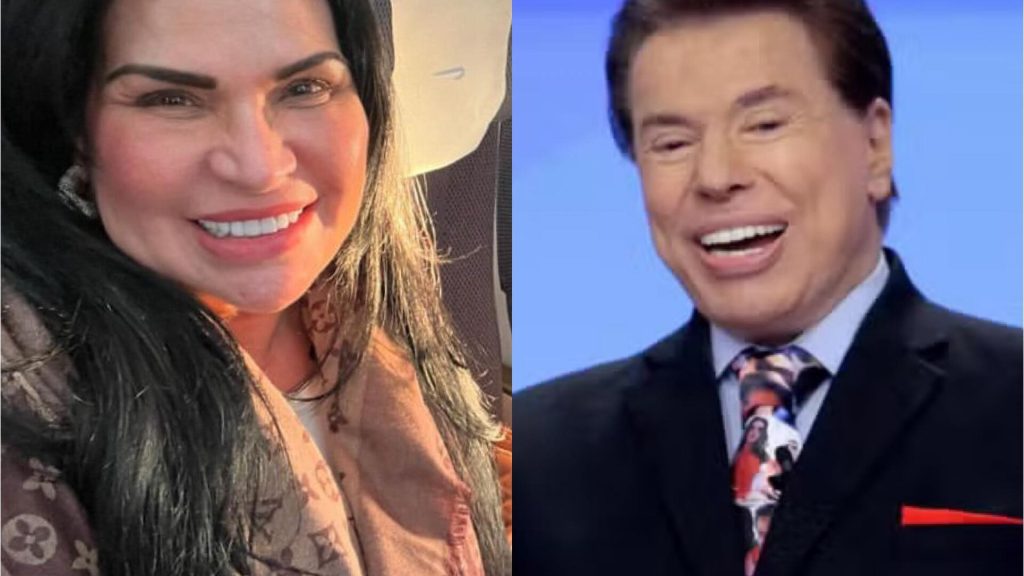 Solange Gomes e Silvio Santos