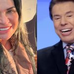 Solange Gomes e Silvio Santos