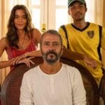 José Inocêncio (Marcos Palmeira), Mariana (Theresa Fonseca) e João Pedro (Juan Paiva) - Reprodução/TV Globo