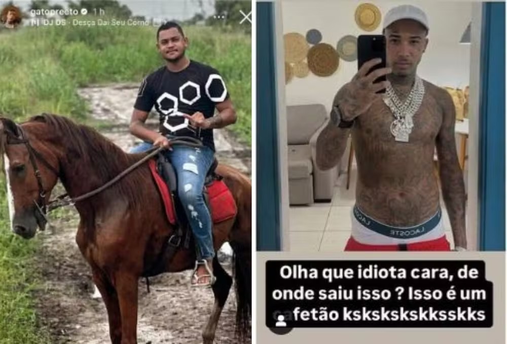 Gabriel Roza troca farpas com Gato Preto (Reprodução/Instagram)