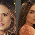 Electra (Juliana Paiva) espancará Jéssica (Rafa Kalimann) em "Família É Tudo" - Reprodução/Globo