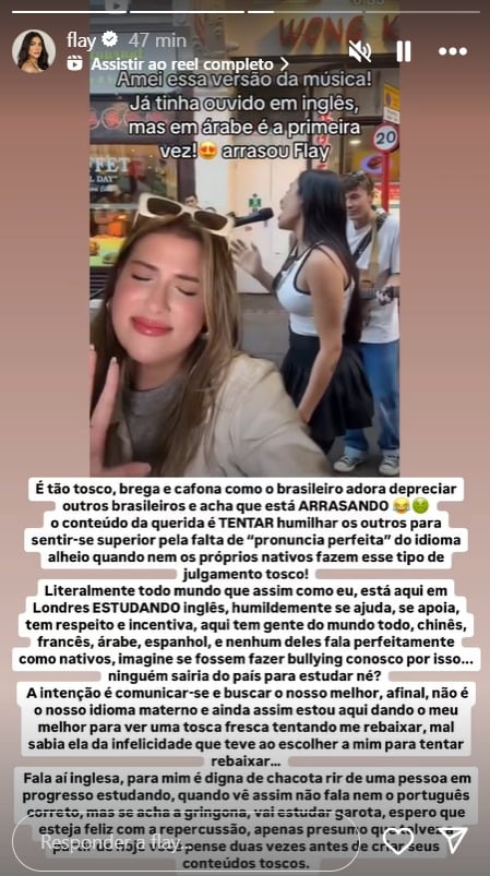 Post Flay (Reprodução/Instagram)