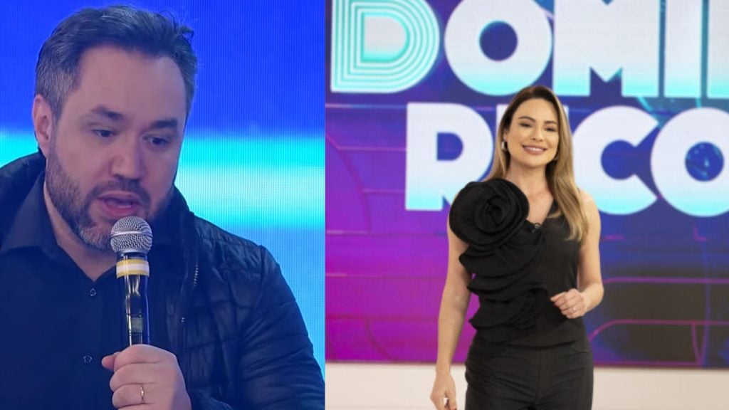 Rafael Perantunes e Rachel Sheherazade no 'Domingo Record' - Reprodução/Record TV