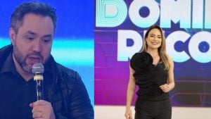 Rafael Perantunes e Rachel Sheherazade no 'Domingo Record' - Reprodução/Record TV