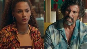 Madalena (Jéssica Ellen) e Osmar (Milhem Cortaz) em 'Volta por Cima' - Reprodução/TV Globo