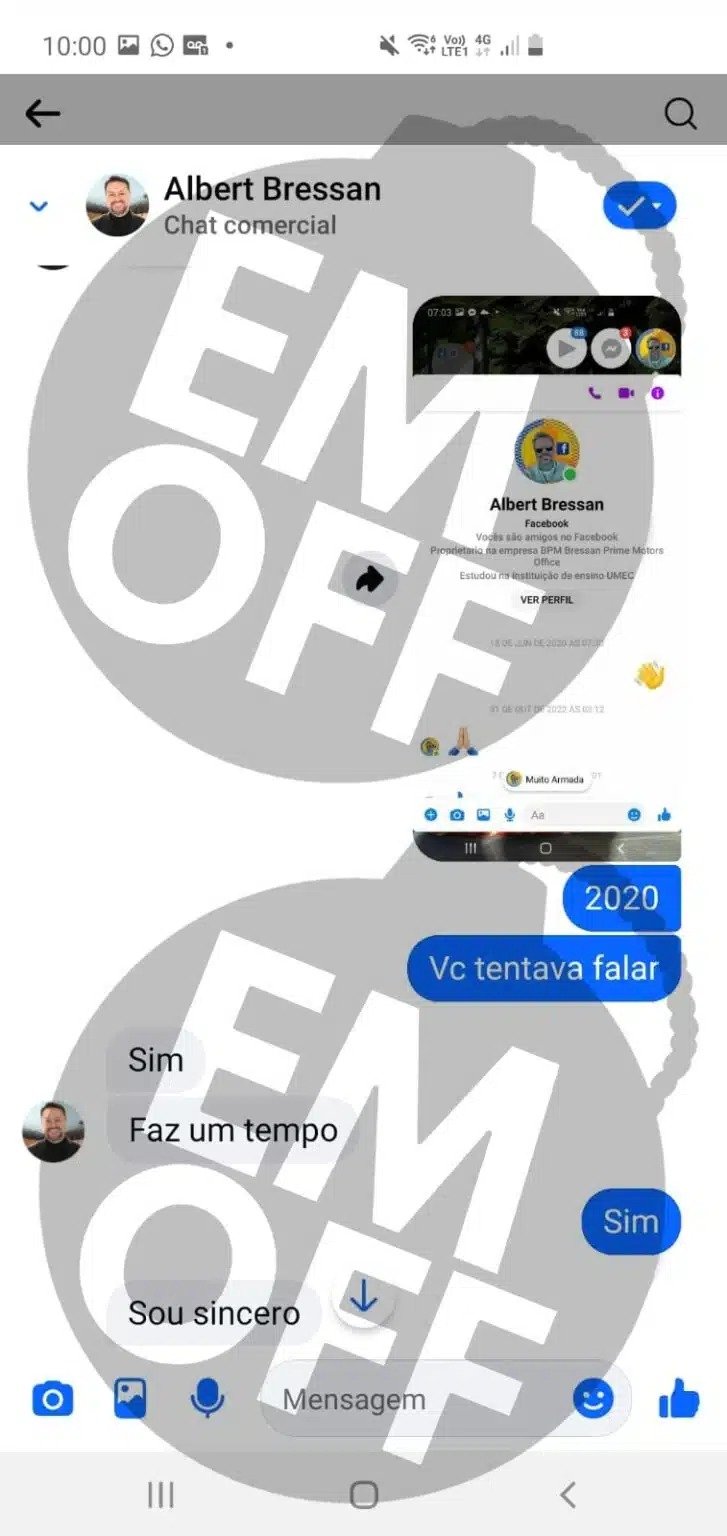 Conversas de peão são expostas (Em OFF)