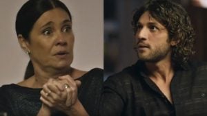 Mércia (Adriana Esteves) e Mavi (Chay Suede) em 'Mania de Você'