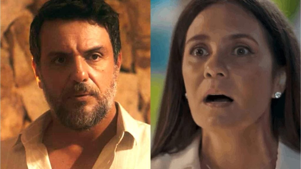 (Rodrigo Lombardi) e Mércia (Adriana Esteves) em 'Mania de Você'