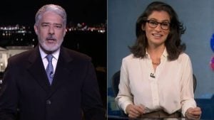 William Bonner e Renata Vasconcellos no "Jornal Nacional" - Reprodução/TV Globo