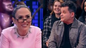 Tata Werneck e diretor Marco Rodrigo no "Lady Night" - Reprodução/Multishow