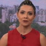 Aline Aguiar no comando do MG1 - Reprodução/TV Globo