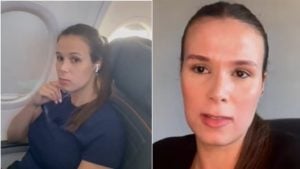 Jeniffer Castro, mulher que viralizou após se recusar a trocar de assento com uma criança no avião