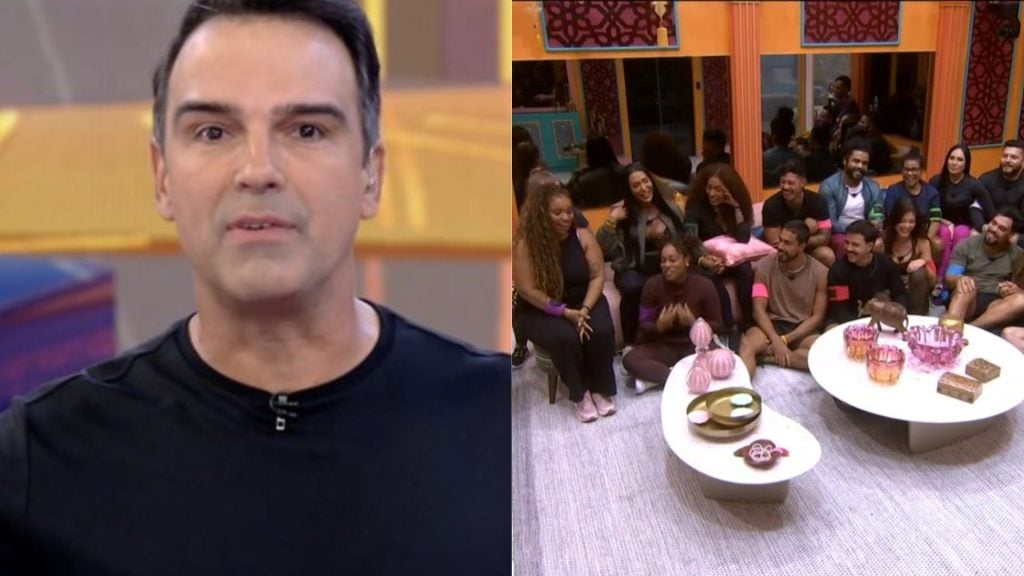 Tadeu Schmidt e os participantes do 'BBB 25' - Reprodução/Globoplay