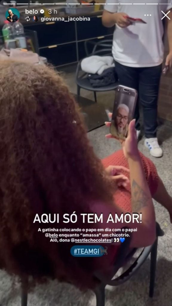 Story de Giovanna, do 'BBB 25', e Belo - Reprodução/Instagram