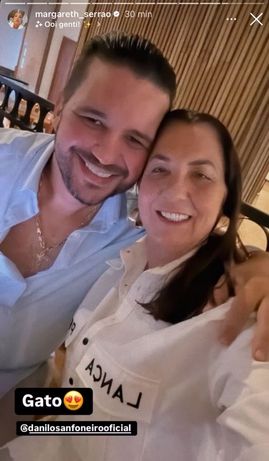 Danilo Nascimento e Margareth Serrão (Reprodução/Instagram)