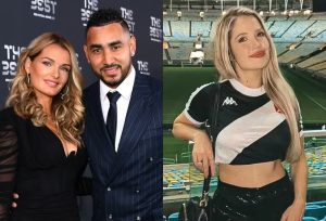 Dimitri Payet, Ludivine Payet e Larissa Ferrari - Reprodução/Instagram